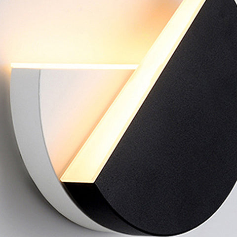 Applique murale LED en fer acrylique rond rotatif minimaliste moderne pour salon 