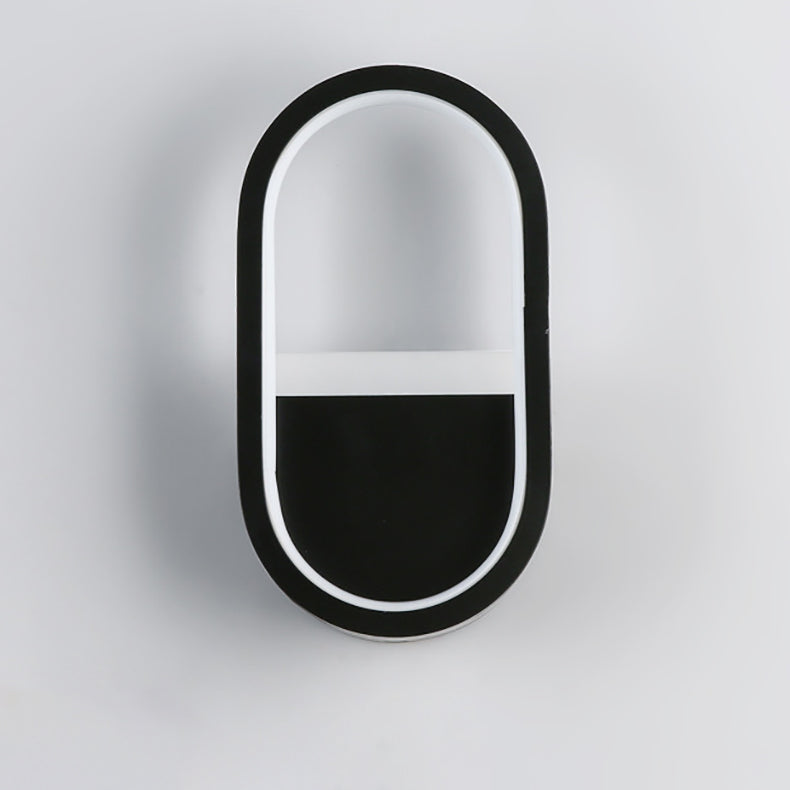 Moderne minimalistische Eisen Silikon elliptische Kreisbogen LED Wandleuchte Lampe für Schlafzimmer 