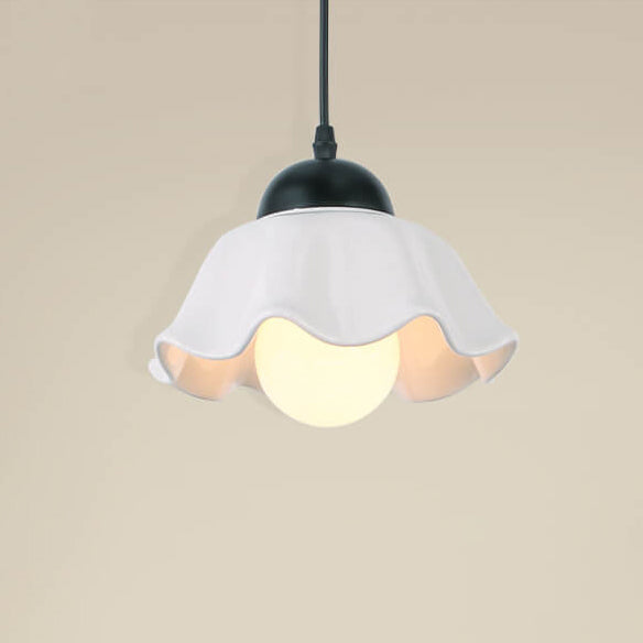Moderner minimalistischer floraler Eisen-Keramik 1/3-Licht-Insel-Licht-Kronleuchter 