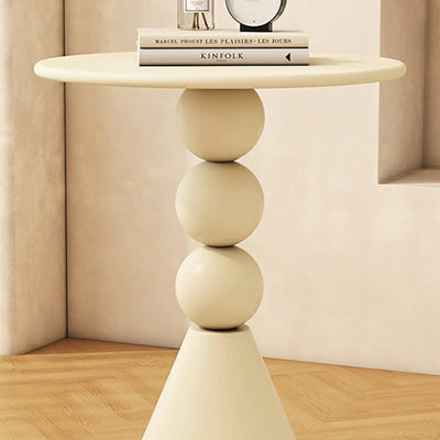Mesa de café de hierro con base geométrica redonda minimalista moderna para sala de estar 