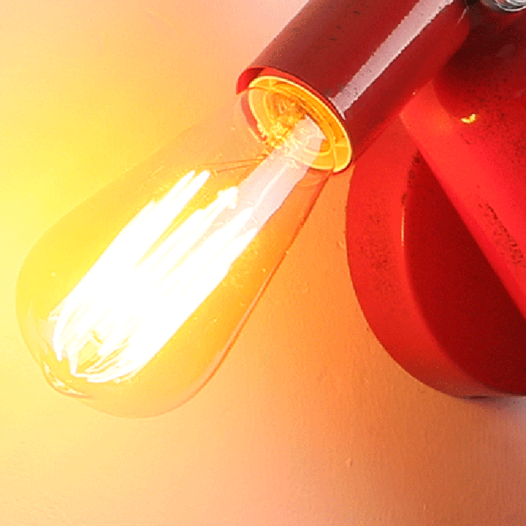 Contemporary Creative Fire Extinguisher Iron 1-Light Wall Sconce Lamp For Living Room