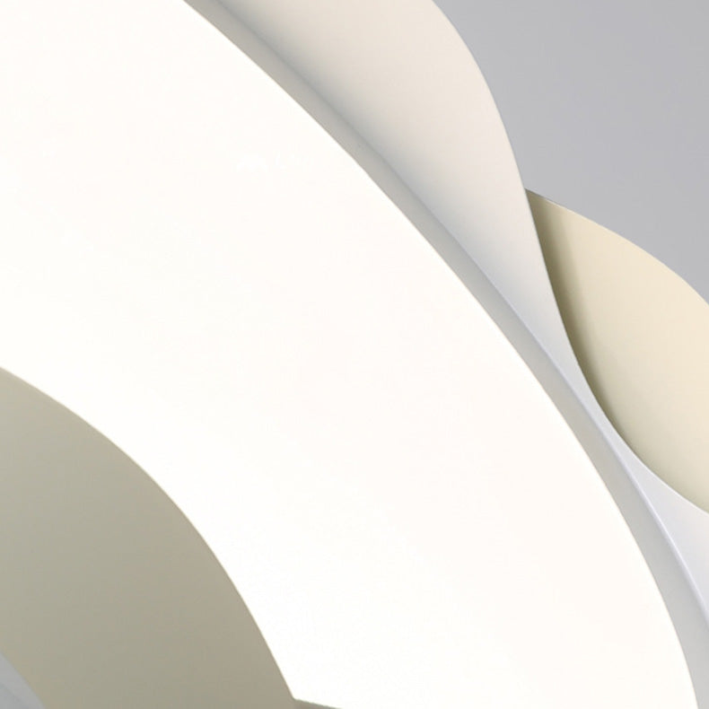 Zeitgenössische kreative Eisen Acryl gewellten Rand LED Unterputz Deckenleuchte für Wohnzimmer 