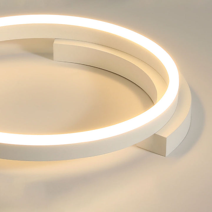 Moderne minimalistische Acryl Schatten Aluminium Eisen Kreis Ring LED Unterputz Deckenleuchte für Wohnzimmer 