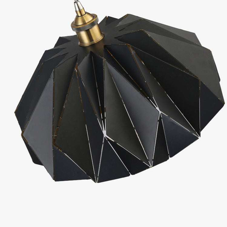Contemporary Industrial Iron Aluminum Hollow Diamond 1-Light Pendant Light For Dining Room