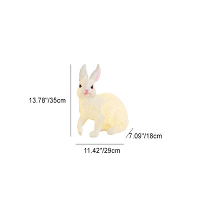 Modern Art Deco Solar Waterproof Resin Rabbit Carrot LED Landscape Lighting Outdoor Light For Garden