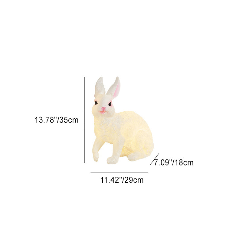 Modern Art Deco Solar Waterproof Resin Rabbit Carrot LED Landscape Lighting Outdoor Light For Garden
