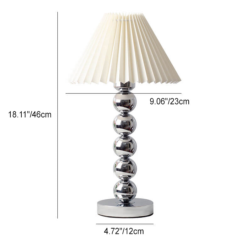 Zeitgenössische skandinavische Kegelrunde Hardware Stoff 1-Licht Tischlampe für das Schlafzimmer 