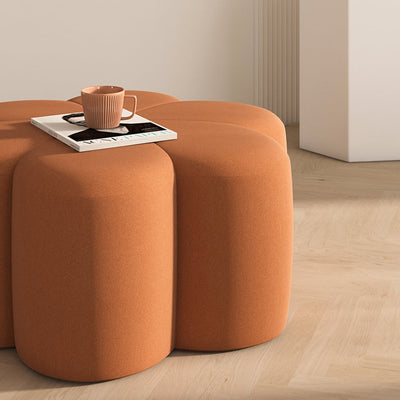 Tabouret en velours en forme de fleur de prunier nordique contemporain pour salon 