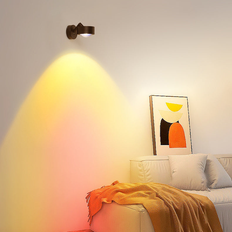 Moderne Einfachheit Zylinder Aluminium 1-Licht Wandleuchte Lampe für Schlafzimmer 