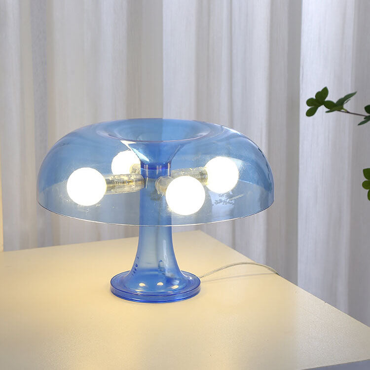 Moderner minimalistischer Pilz-Polyester-Carbonat-Tischlampe mit 4 Lichtern 