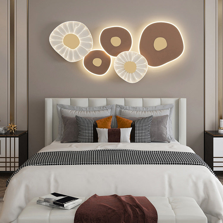 Moderne Luxus Lotus Blatt Design Eisen Acryl LED Wand Leuchte Lampe Für Wohnzimmer 