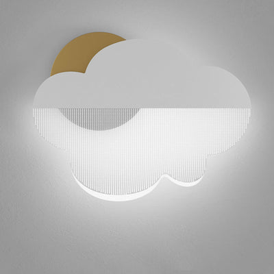 Contemporary Simplicity Iron Acrylic Cloud Shade LED Wall Sconce Lamp For Living Room