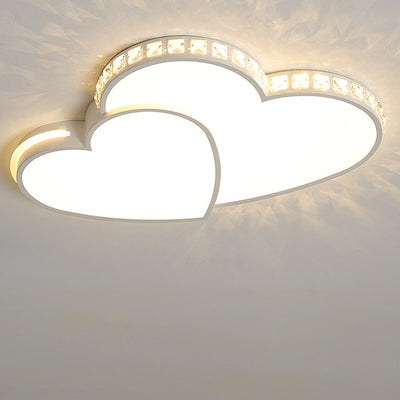 Plafonnier LED en cristal acrylique et fer minimaliste moderne pour chambre à coucher 