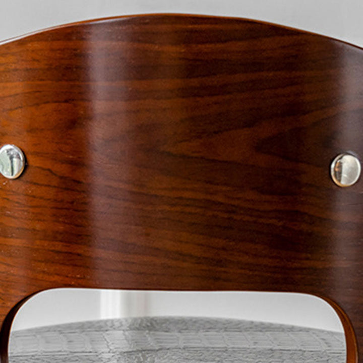 Tabouret de bar rond contemporain en tissu PU cuir scandinave bois éponge SGS avec dossier et repose-pieds pour cuisine 