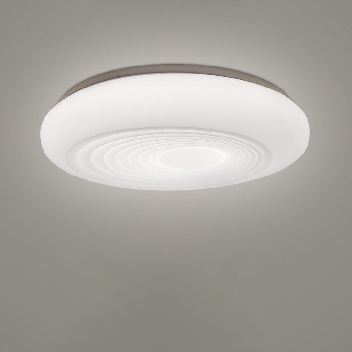 Modern Minimalist Iron Acrylic Round Shade LED Flush Mount Ceiling Light For Living Room