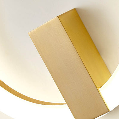 Moderne minimalistische runde Eisen-Aluminium-PVC-LED-Wandleuchte für das Schlafzimmer 