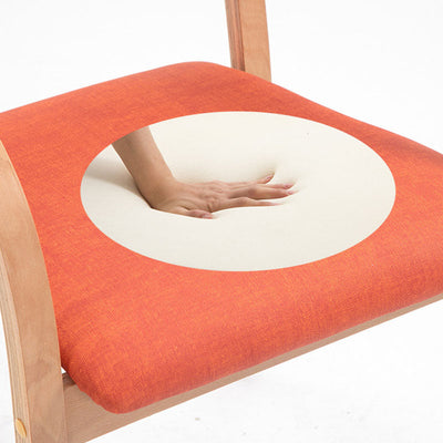 Chaise de salle à manger moderne en tissu, bois, éponge, carrée, incurvée, avec dossier et accoudoirs 