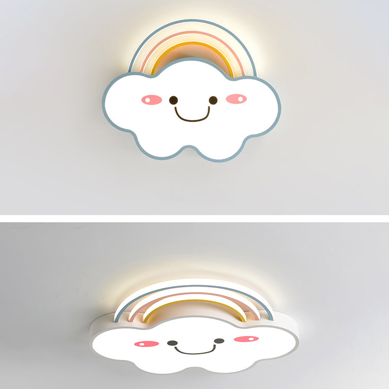 Zeitgenössische kreative Regenbogen-Wolke Acryl Schatten LED Unterputz Deckenleuchte für Schlafzimmer 