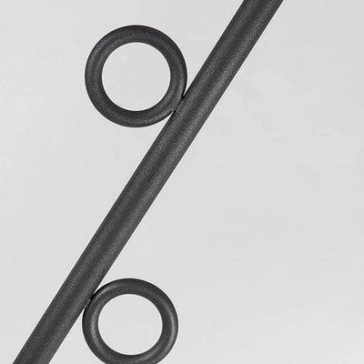Lámpara de pie para exteriores con tira LED de acero inoxidable de simplicidad moderna solar para patio exterior 