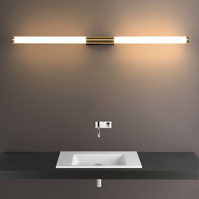 Moderne minimalistische lange Zylinder Rechteck Basis Eisen PC LED Wandleuchte Lampe für Schlafzimmer 