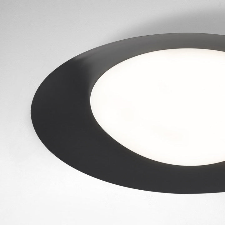 Moderne minimalistische runde Kupferglas-LED-Deckenleuchte für Wohnzimmer 