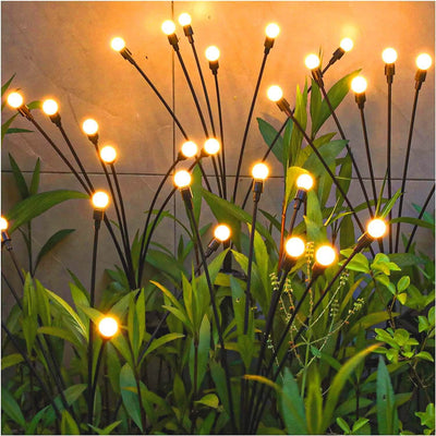 Moderna Decorativa Solar Firefly Impermeable ABS LED Césped Insertar en el Suelo Iluminación de Paisaje Exterior 