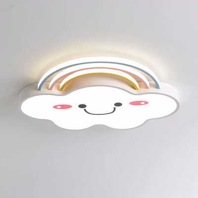 Luz de techo LED de montaje empotrado de PVC con hierro arcoíris creativo contemporáneo para dormitorio 