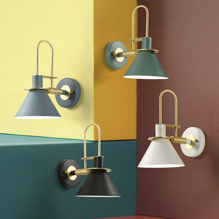Moderne minimalistische Horn Eisen 1-Licht Wandleuchte Lampe für Wohnzimmer 