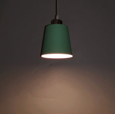 Nordic Simple Macaroon Iron Cylinder 1-Light Pendant Light