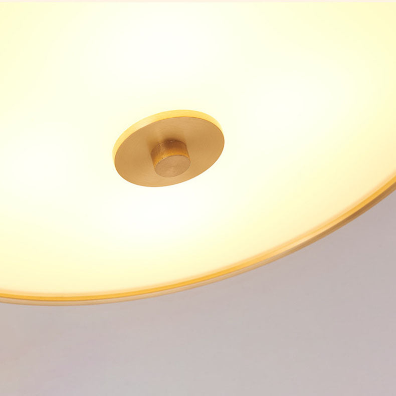 Moderne Luxus-Deckenleuchte aus rundem Kupferglas mit 3/4-Lichtern für Schlafzimmer 