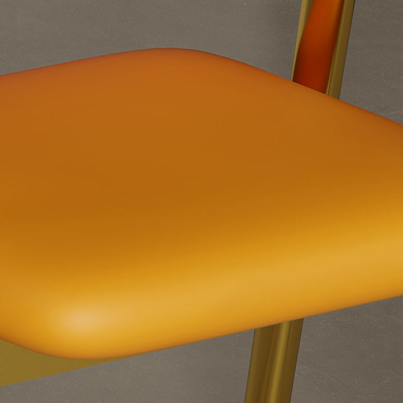 Silla de Comedor Contemporánea de Lujo Cuadrada Tapizada en Cuero con Respaldo y Reposabrazos para Comedor 