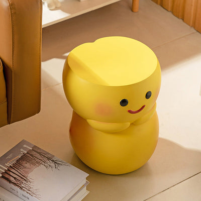 Table d'extrémité en résine au design contemporain de pastèque et de pêche pour salon 