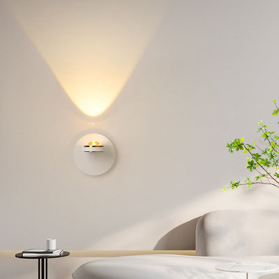 Moderne minimalistische runde Rechteck Eisen Aluminium drehbare LED Wandleuchte Lampe für Schlafzimmer 