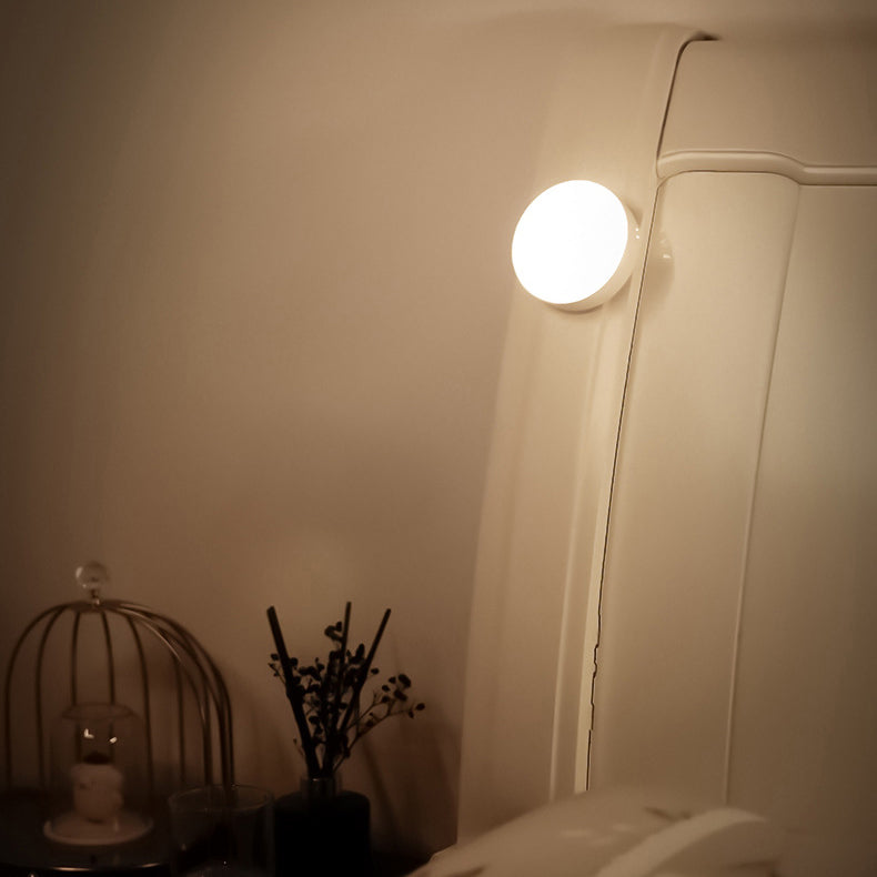 Moderne unbedeutende runde ABS wiederaufladbare Sensor-Wandleuchterlampe für Schlafzimmer 