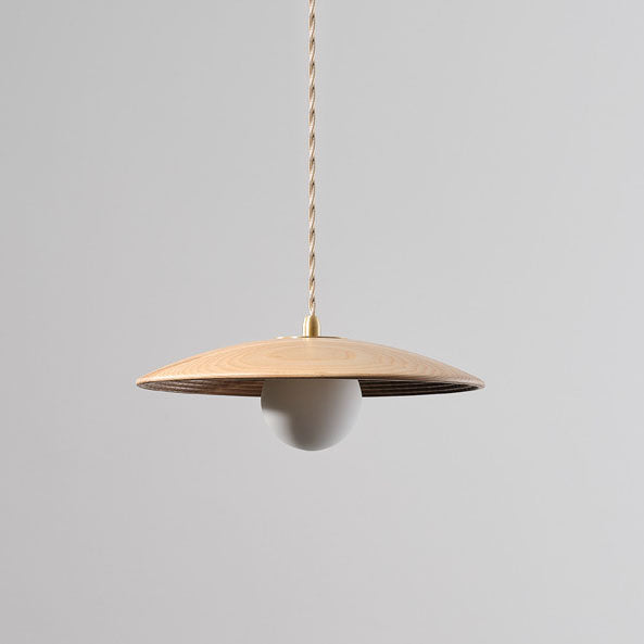 Modern Minimalist Log Long Line Circular 1-Light Pendant Light
