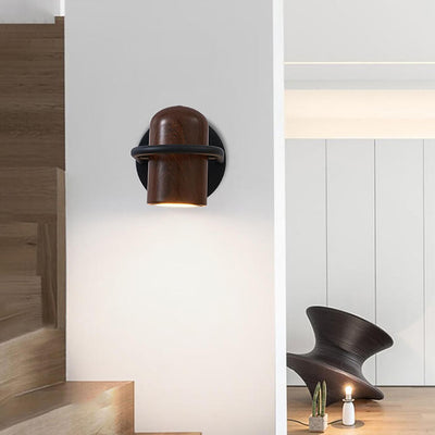 Lampe murale à LED en cylindre en fer forgé de personnalité nordique moderne 