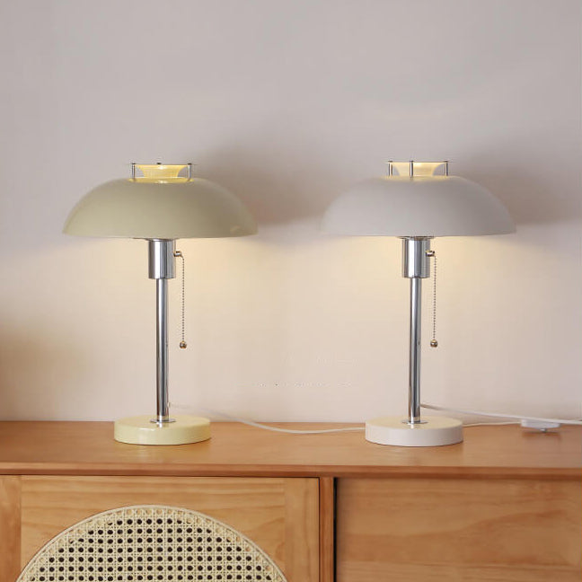 Contemporary Nordic Iron Round Dome 1-Light Table Lamp For Living Room &amp; Bedroom