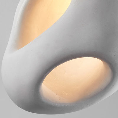 Lámpara colgante de 1 luz de escultura de poliestireno con forma especial creativa minimalista japonesa 
