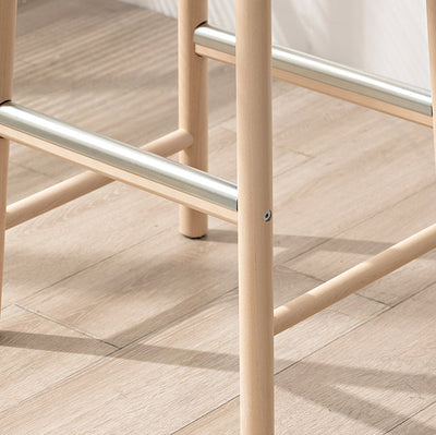 Repose-pieds rectangulaire en bouleau minimaliste moderne pour tabouret de bar pour salle à manger 