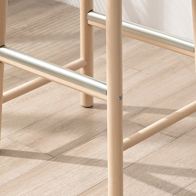 Repose-pieds rectangulaire en bouleau minimaliste moderne pour tabouret de bar pour salle à manger 
