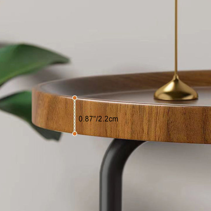 Modern Minimalist Water Drops Oval Medium-Density Fiberboard Iron End Table For Living Room