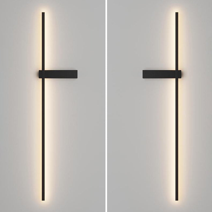 Lampe murale LED en silicone et cuivre à ligne droite minimaliste moderne pour salon 