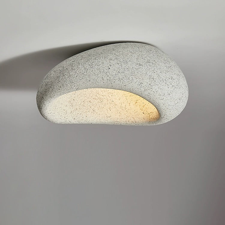 Plafonnier encastré à 1 lumière en mousse japonaise traditionnelle creusée pour salle à manger 