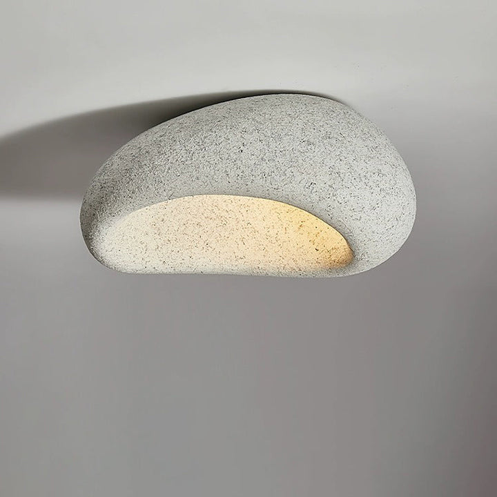 Plafonnier encastré à 1 lumière en mousse japonaise traditionnelle creusée pour salle à manger 