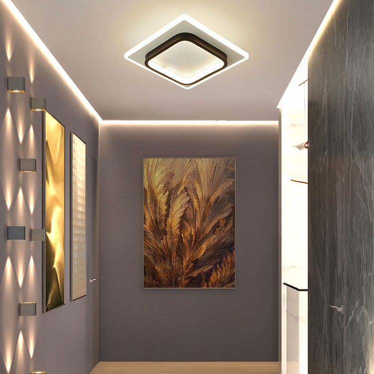 ضوء سقف مثبت بمصابيح LED حديدية هندسية اسكندنافية معاصرة للممر 