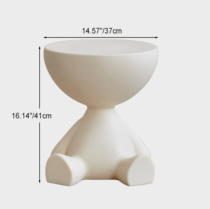 Moderner minimalistischer kleiner runder PP-Beistelltisch 1-stufig für Wohnzimmer 