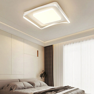Moderne Einfachheit Aluminium Quadrat Acryl Schatten LED Unterputz Deckenleuchte Für Schlafzimmer 