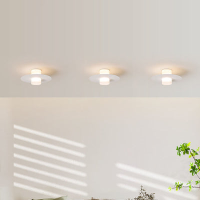 Lumière de plafond semi-encastrée LED en fer acrylique disque cylindrique minimaliste moderne 