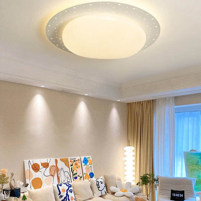 Modern Minimalist Creative Iron Acrylic Round Star LED Flush Mount Ceiling Light