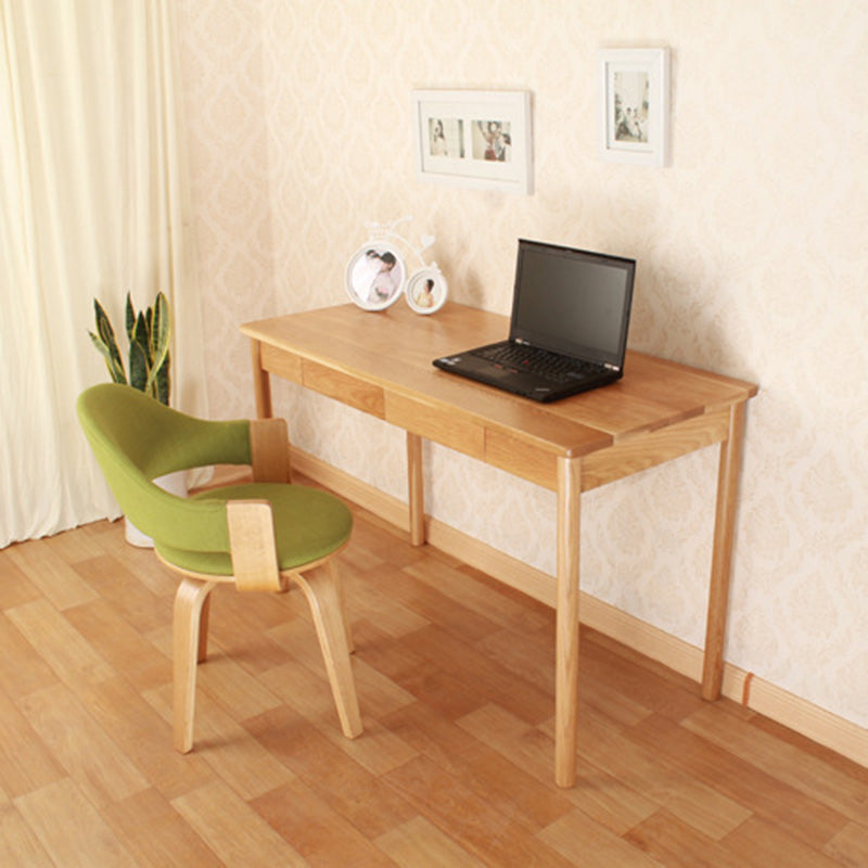 Zeitgenössischer nordischer PU-Leder gepolsterter Holzrahmen ergonomischer Drehstuhl mit Rückenlehne und Armlehne für das Home Office 